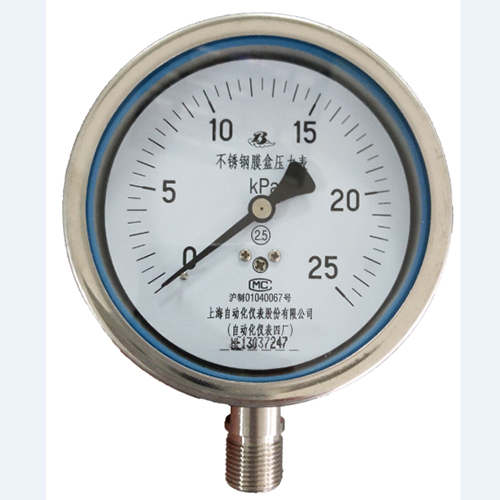 上海自動(dòng)化儀表四廠Y-B系列不銹鋼壓力表使用選型