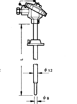 WZP-3312A引進(jìn)型活動法蘭裝配式熱電阻