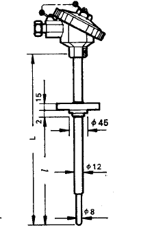 WZP-4312A引進(jìn)型固定法蘭裝配式熱電阻