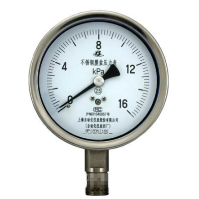 YE-100B不銹鋼膜盒壓力表